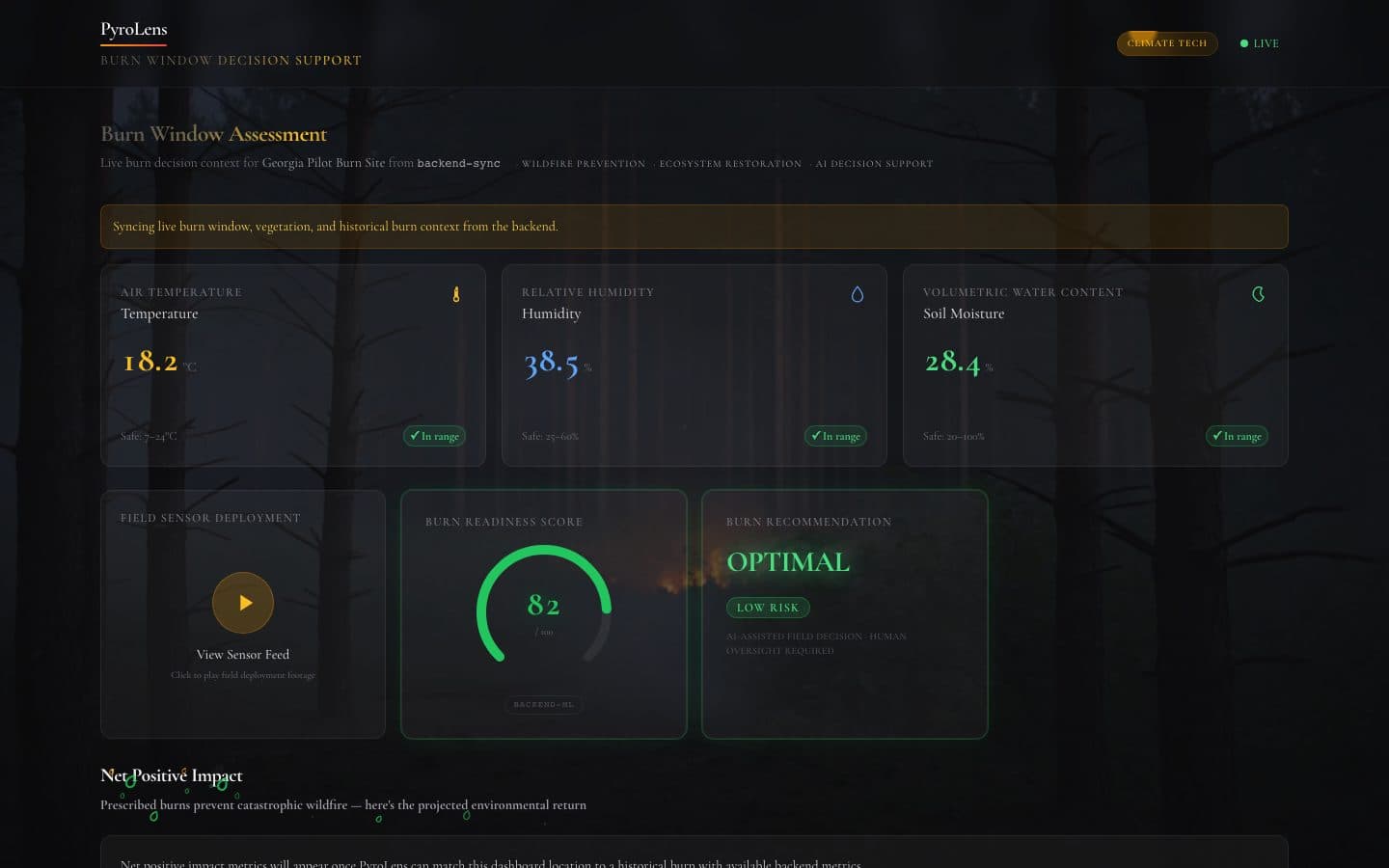 PyroLens interface, view 1